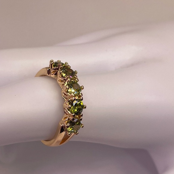 1.8ct PERIDOT 14k plated RING-size 7 - Picture 3 of 11